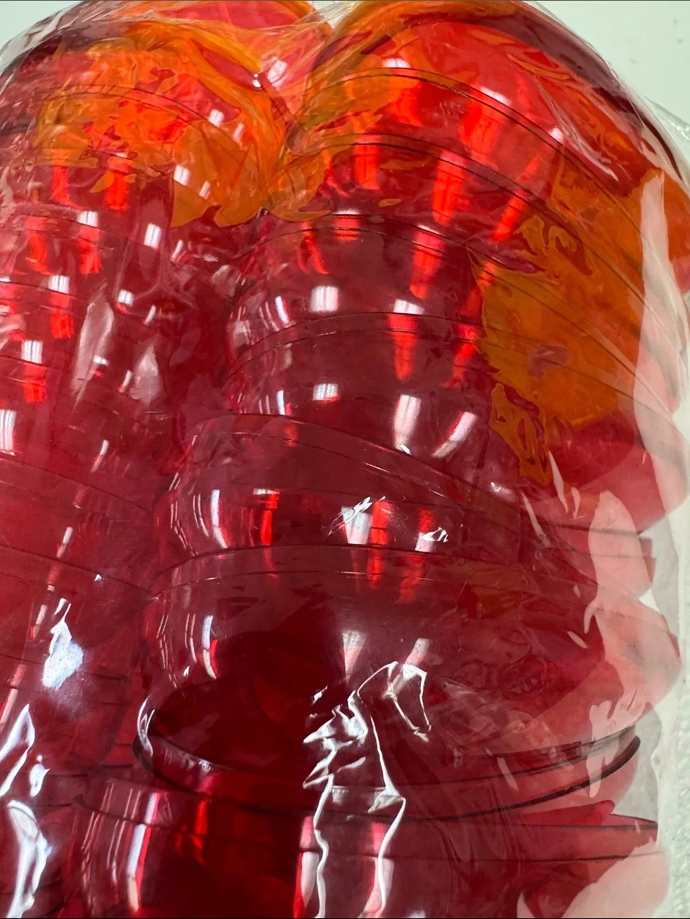 Red Disposable Plastic Plastic fillable hearts - Pack of 14 hearts fill & close